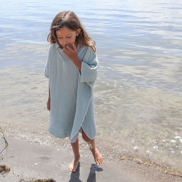Tofino Towel Company THE PEBBLE | Kid's Muslin Poncho | Sage