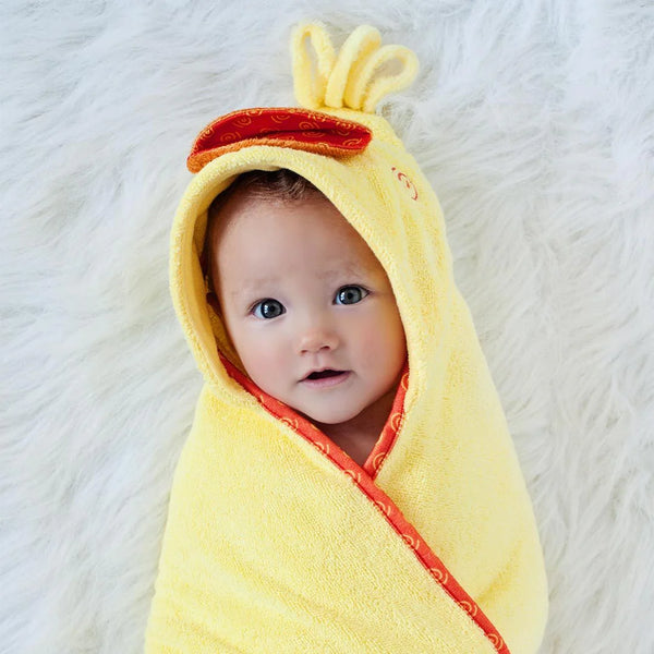 Zoocchini Baby Hooded Towel (0-18 months) | Duck
