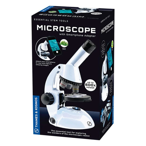 Microscope, with smartphone adapter