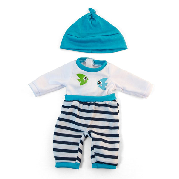 Miniland Clothes for Dolls up to 12 5/8" | Cold Weather Turquoise Pajamas