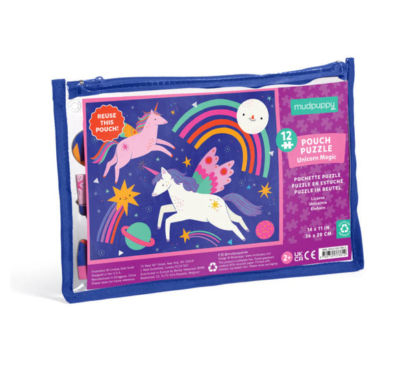 Mudpuppy Pouch Puzzle | Unicorn Magic | 12 Piece