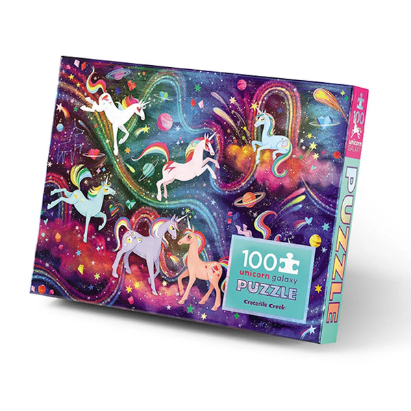 Crocodile Creek 100-piece Holographic Puzzle | Unicorn Galaxy