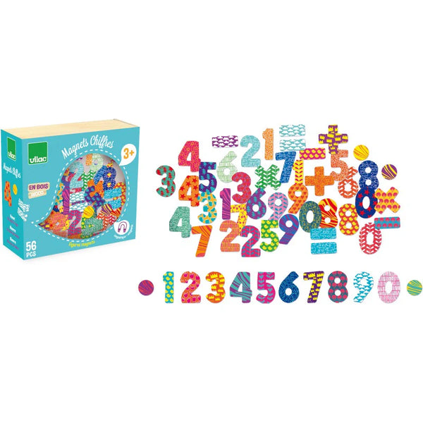 Vilac Wooden Number Magnets | 56 pieces