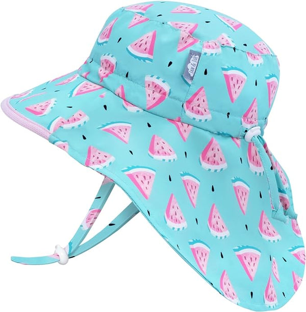 Jan and Jul Gro-With-Me Aqua-Dry, Water-Repellent Adventure Hat | Watermelon