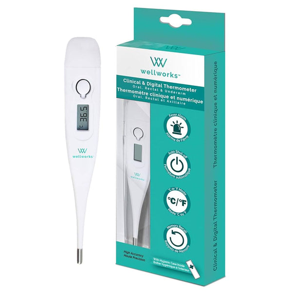 Wellworks Clinical & Digital Thermometer (Oral, Rectal & Underarm)