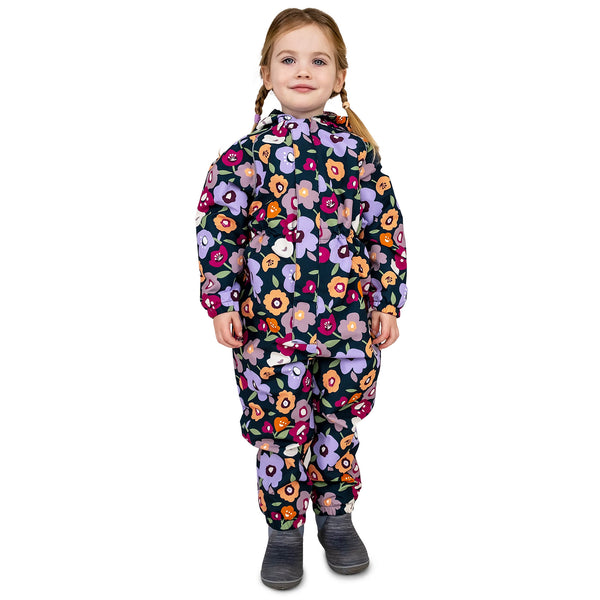 Jan and Jul Puddle-Dry Single-Layer Waterproof Rain Suit | Winter Flowers