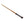Wooden wand with a dark brown handle on a white background