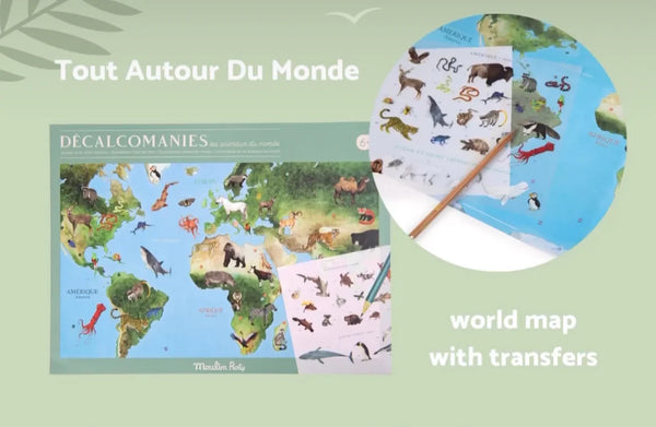 Moulin Roty | Tout Autour Du Monde World Map With Transfers