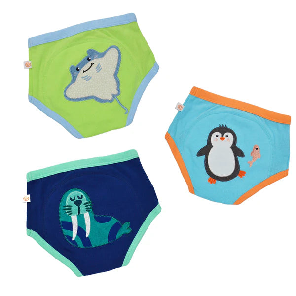 Zoocchini | Organic Cotton Potty Training Pants 3pk | Sea Crew 2T-3T
