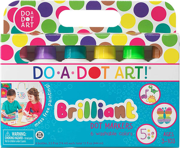 Do-A-Dot Art Markers: Pack of 6 (Rainbow or Brilliant)