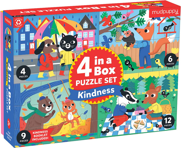 Mudpuppy Kindness 4-in-a-Box Puzzle Set