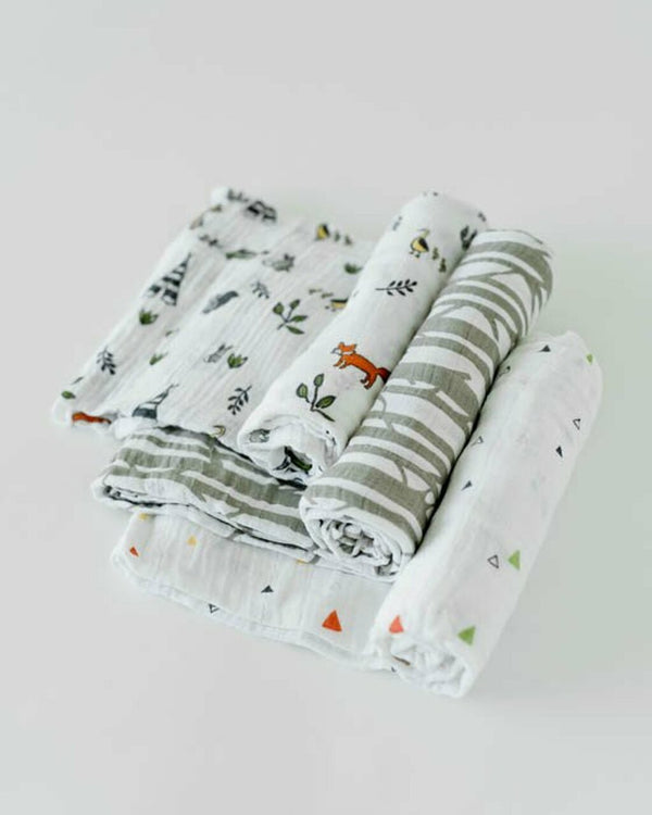 Cotton Muslin Swaddle 3 pack - Forest Friends 2 Set