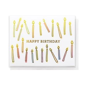 HAPPY BIRTHDAY CANDLES, GREETING CARD