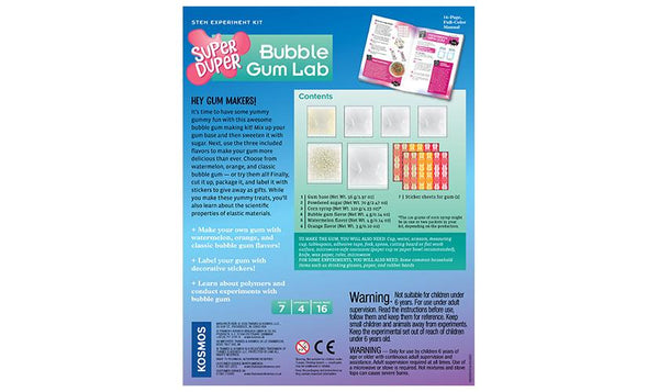 Thames and Kosmos| Super Duper Bubble Gum Lab|  Stem Experiment Kit Science