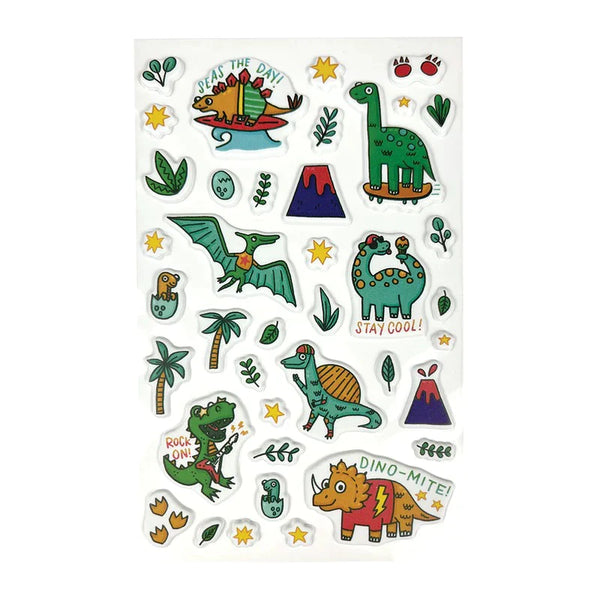 Ooly | Stickiville Puffy Sticker Sheet | Dino Mite