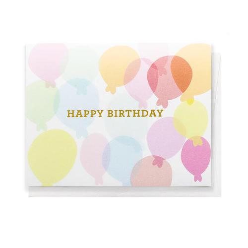 HAPPY BIRTHDAY BALLOONS, GREETING CARD