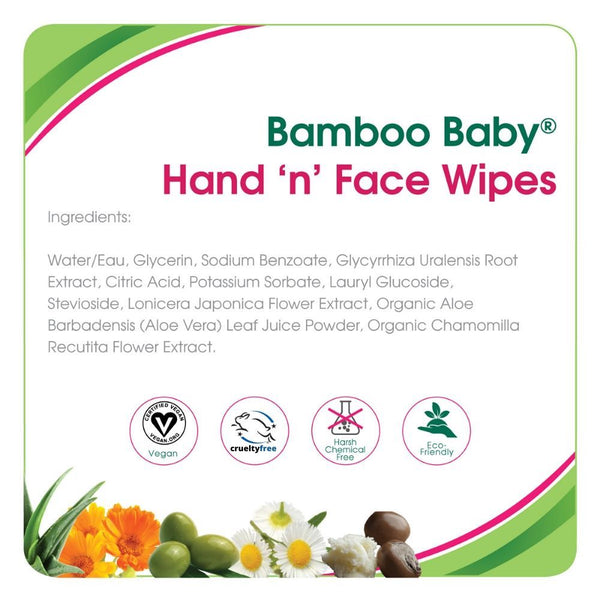 Aleva Naturals Bamboo Baby Hand and Face Wipes