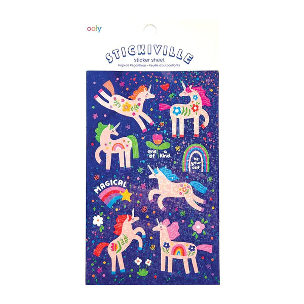 Ooly | Stickiville Standard Sticker Sheet | Magical Unicorns