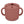 Brown sippy cup with lid on a white background