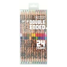 Native Northwest Set of 12 Double Ended Coloured Pencils