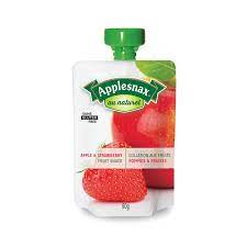 Applesnax Au Naturel Apple & Strawberry Pouches 90g