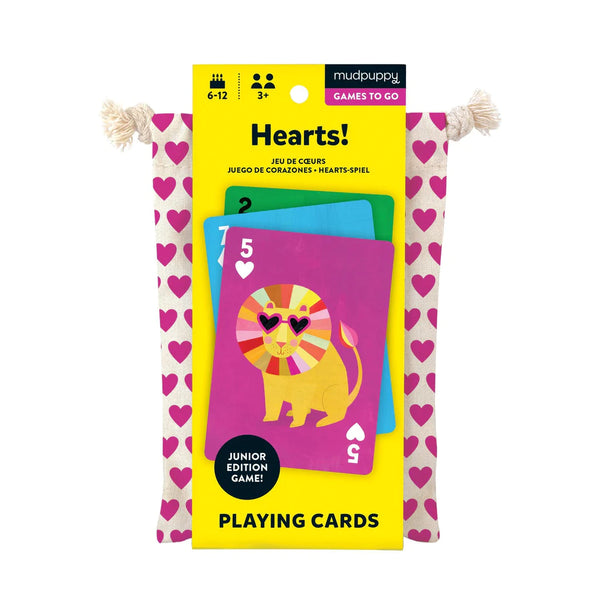 Mudpuppy Hearts! Playing Cards To-Go