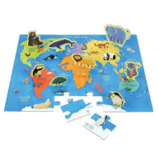 Mudpuppy Puzzle Play Set- Animals of the World 36 pieces