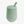 A green silicone mini cup with a straw attached to the lid, designed for toddlers.