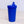 Blue sippy cup on a light beige surface with a white background