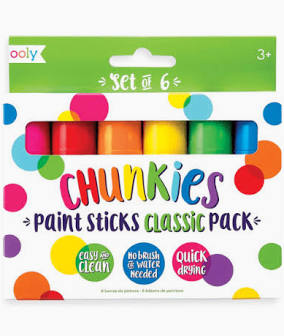 Ooly Chunkies Paint Sticks Pack set of 6