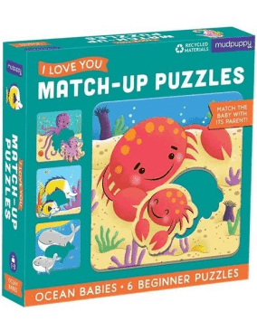 I Love You Match Up Puzzle Ocean Babies