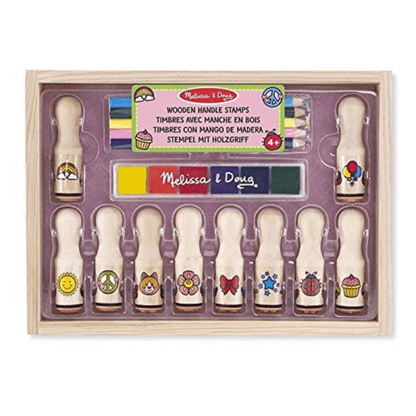 Melissa and Doug Deluxe Wooden Handle Stamps