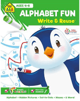 Alphabet Fun Write and Re-Use Educational Book