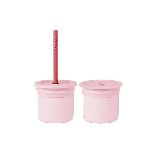 MiniKoioi Sip and Snack, I cup, 2 lids, 1 straw (2 colours)