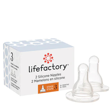 Life Factory Nipples 2-pack (Stage 2 and Stage 3)