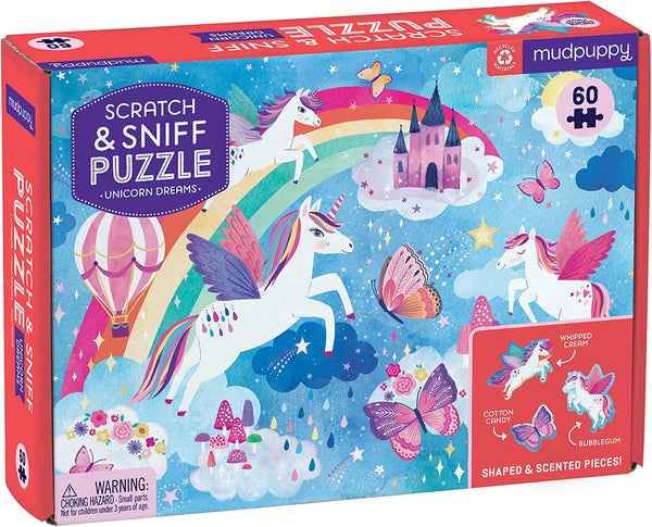 Mudpuppy Unicorn Dreams Scratch and Sniff Puzzle (60 pc)